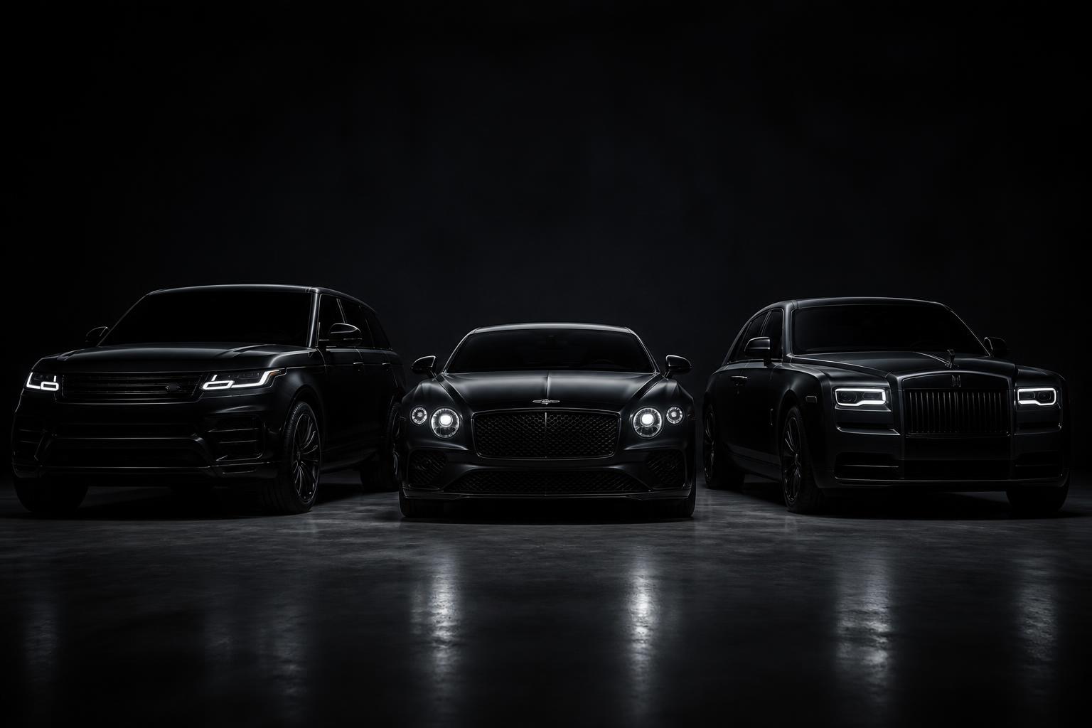 Three prestige replacement vehicles side by side